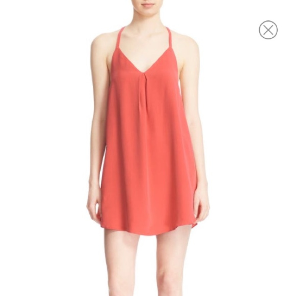 Joie Mitsou Mini Pink Silk Slip Dress